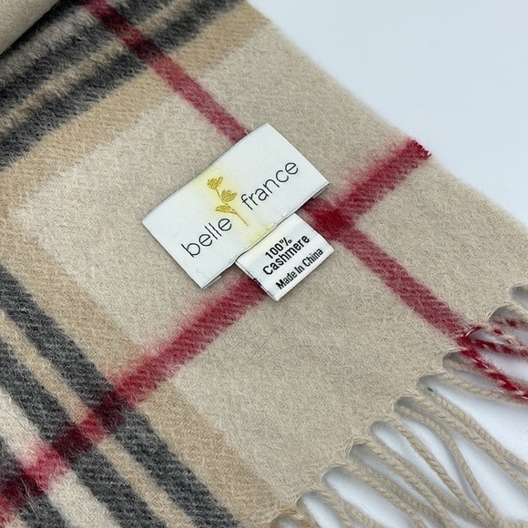 Belle France 100% cashmere scarf - Picture 3 of 4